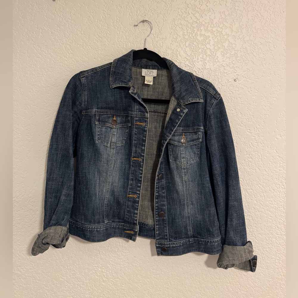 LOFT Blue Stretch Denim Jacket